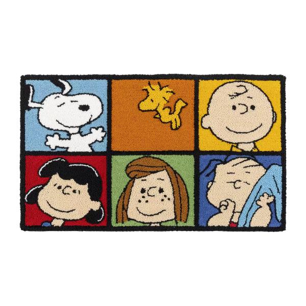 ピーナッツ アクセントラグ 57cm x 96 cm スヌーピー オン グラス