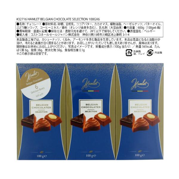 ハムレット ベルギーチョコレートセレクション 100g × 6箱