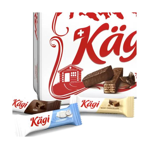 Kagi カーギ スイスチョコレートウェハース 缶入り 400g