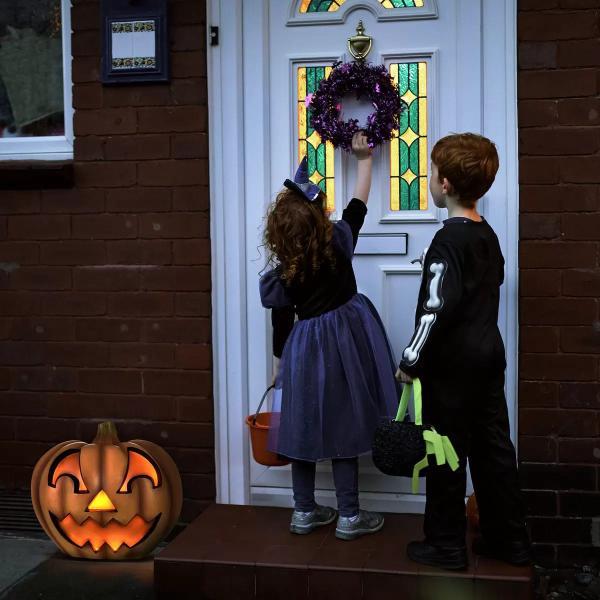 ハロウィン ジャックオーランタン サウンド付き 不気味な笑顔のジャックオーランタン モーションセンサー