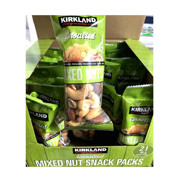 カークランドシグネチャー 無塩ミックスナッツ 45g x 21袋 Kirkland Signature