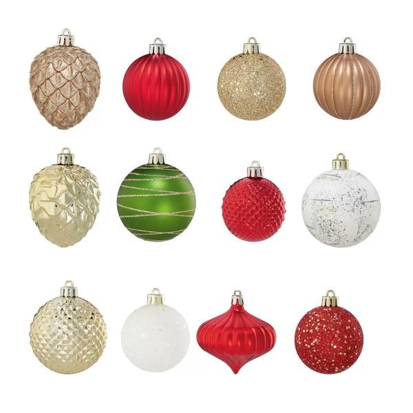 クリスマスオーナメント 78個セット レッド/グリーン クリスマス ツリー 飾り