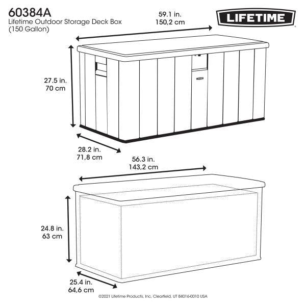 LIFETIME 150ガロン (567L) デッキボックス LIFETIME 150G DECK BOX