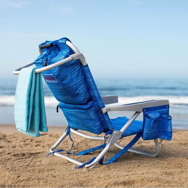 トミーバハマ 5段階調節 枕付き アルミフレーム バックパック式 ビーチチェアー 2個セット Tommy Bahama