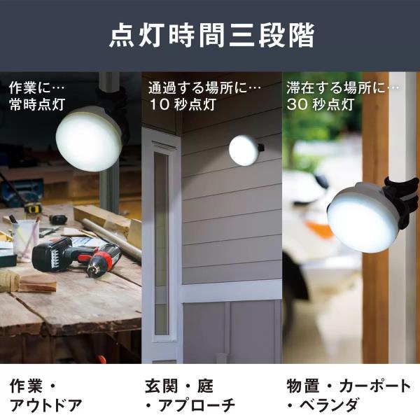 どこでもセンサーライト ビッグ 750ルーメン、取付方法3通り