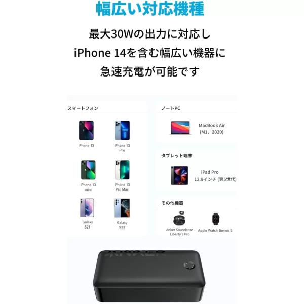 Anker 347 Power Bank (PowerCore 40000) モバイルバッテリー ブラック A1377011