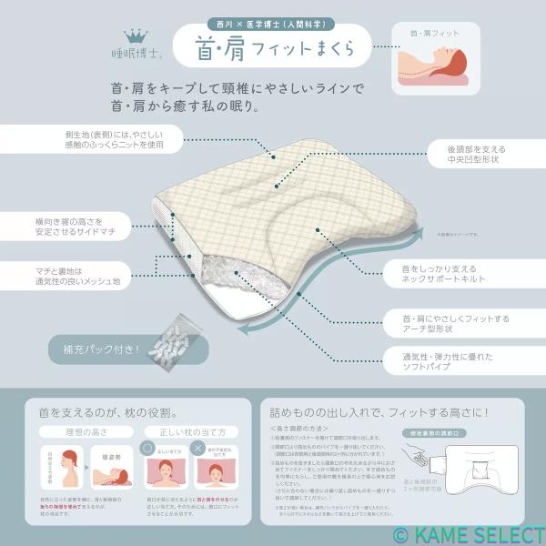 西川 睡眠博士まくら 首肩フィット