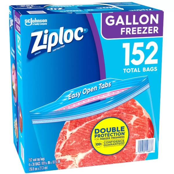 Ziploc ジップロック フリーザーガロン 保存袋 152袋