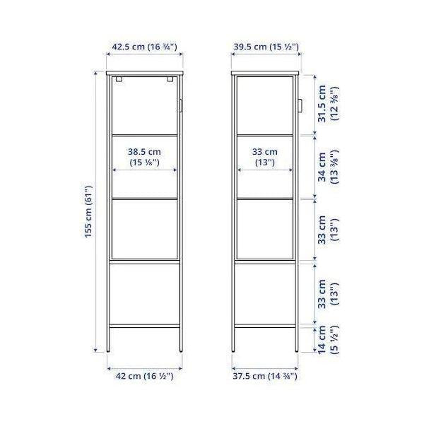 IKEA RUDSTA ルードスタ コレクションケース ライトターコイズ 42x37x155cm イケア