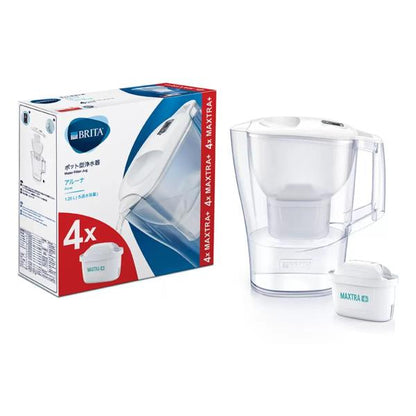 ブリタ ポット型浄水器 アルーナ カートリッジ4個付き Brita
