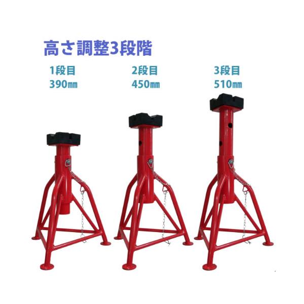 MTO ジャッキスタンド 3t ゴム受けタイプ MTO Jack Stand