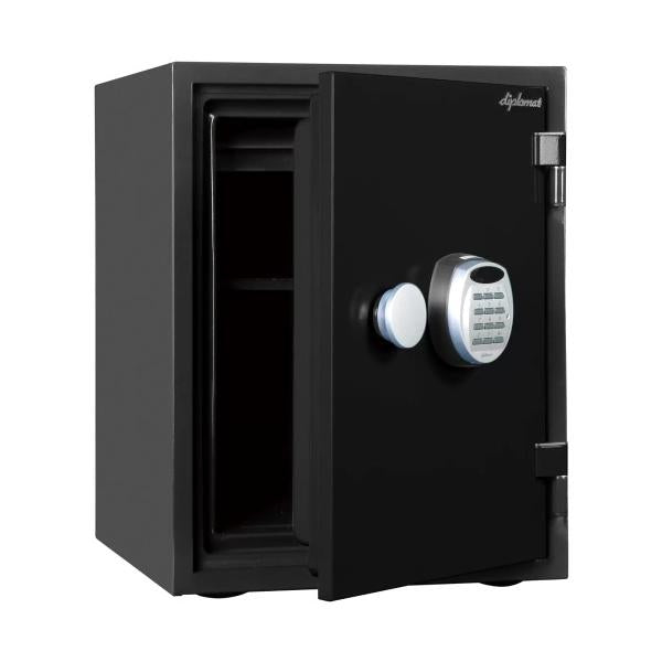 ディプロマット 耐火・耐水デザイン金庫 クリスタルシリーズ 36L A530R3WR ブラック