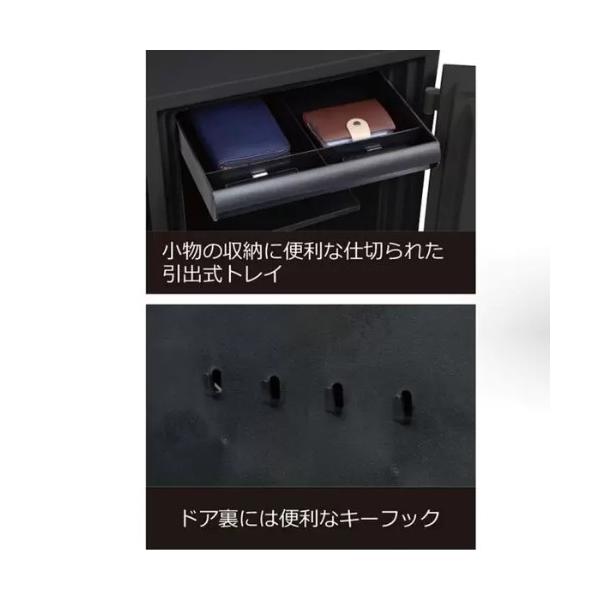ディプロマット 耐火・耐水デザイン金庫 クリスタルシリーズ 36L A530R3WR ブラック