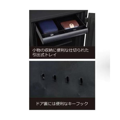 ディプロマット 耐火・耐水デザイン金庫 クリスタルシリーズ 36L A530R3WR ブラック