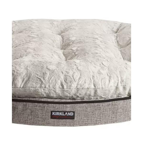 カークランドシグネチャー 丸型 ペットベッド グレー/白 Kirkland Signature