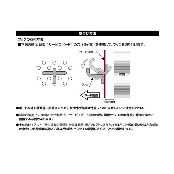 TONE サービスボード & ツールセット 壁掛け式 サービスボード