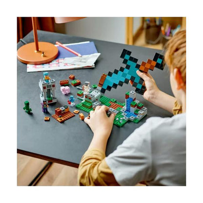 LEGO レゴ マインクラフト ダイヤモンドの剣の基地  Minecraft