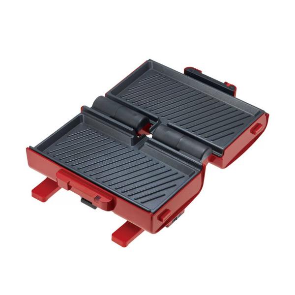 2WAYグリル アメット RWG-1(R)　コンパクト ホットプレート Color: レッド