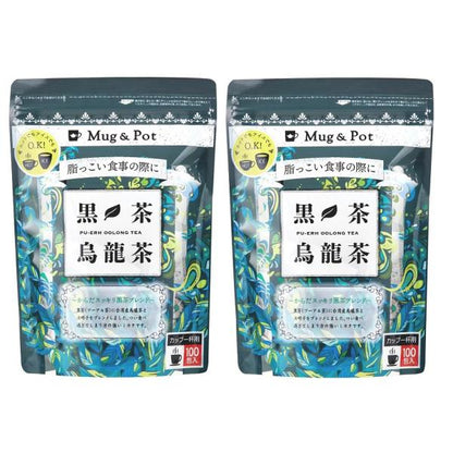 【2袋】Mug & Pot 黒茶烏龍茶 1.5g X 100包
