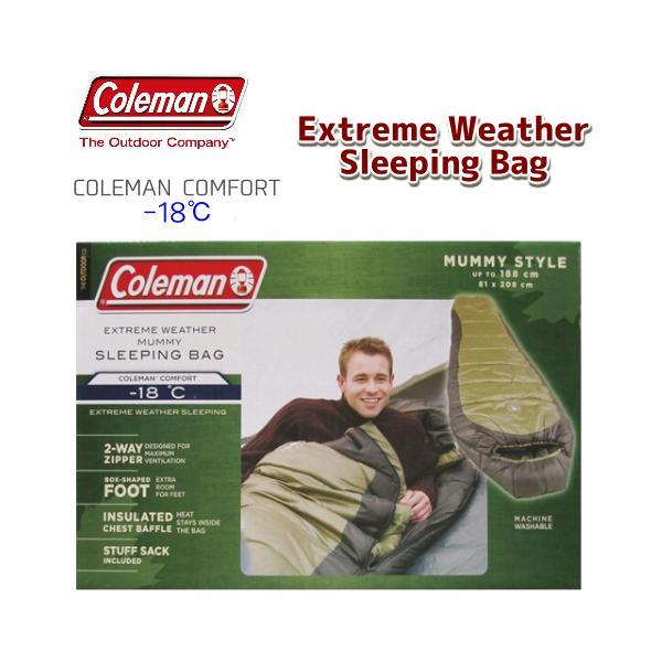 コールマン ノースリム マミー型寝袋 最低使用温度 -17.8℃ Coleman North Rim Mummy Sleeping Bag