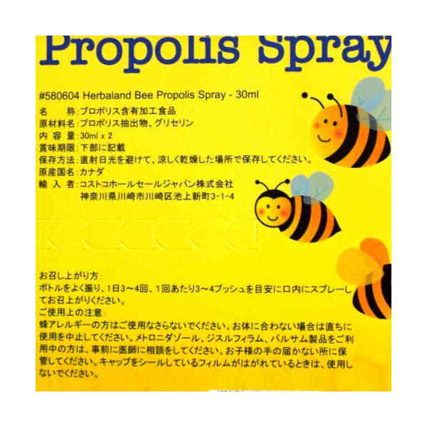 プロポリス スプレー 30ｍL x 2 本セット Bee Propolis 喉の健康