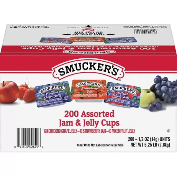 スマッカーズ ジャム＆ジェリー ポーションカップアソート 200個　Smucker's