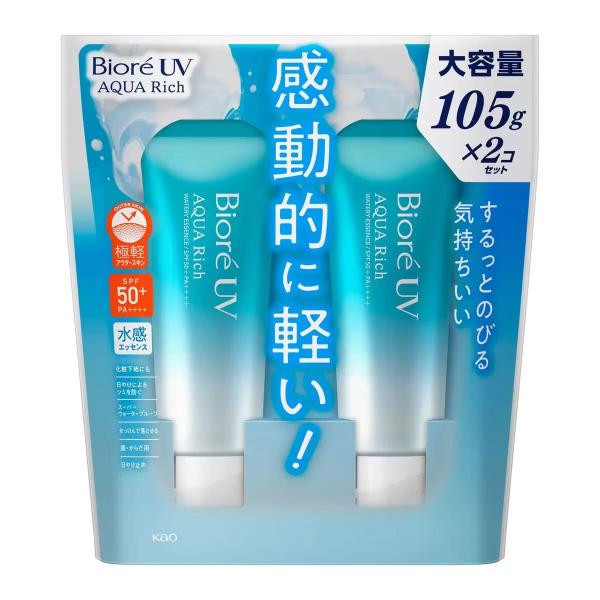 ビオレ UV アクアリッチ ウォータリーエッセンス SPF50+ 105g x 2本 Biore