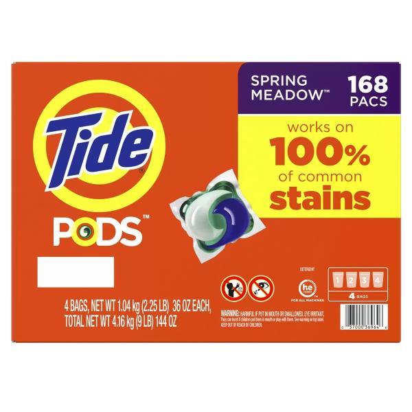 タイド ポッズ スプリング メドウ 洗濯洗剤 168個入り　Tide Pods