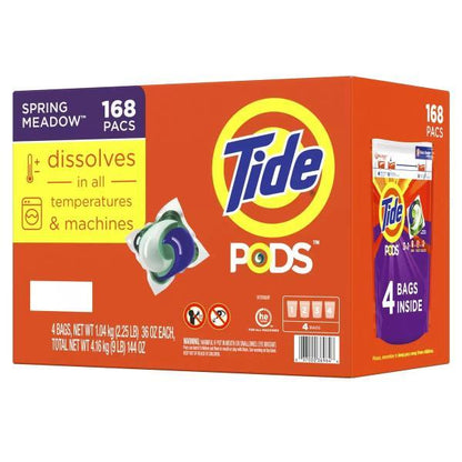 タイド ポッズ スプリング メドウ 洗濯洗剤 168個入り　Tide Pods