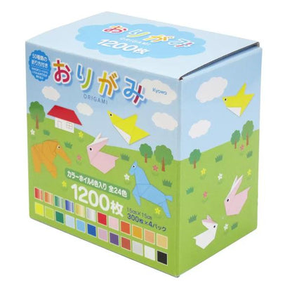 【2箱セット】おりがみ 24色 300枚 x 4 セット x 2箱