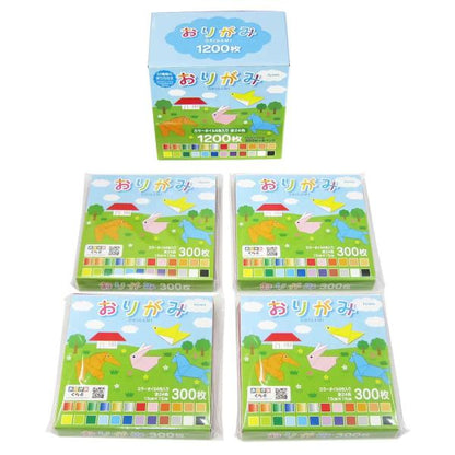 【2箱セット】おりがみ 24色 300枚 x 4 セット x 2箱