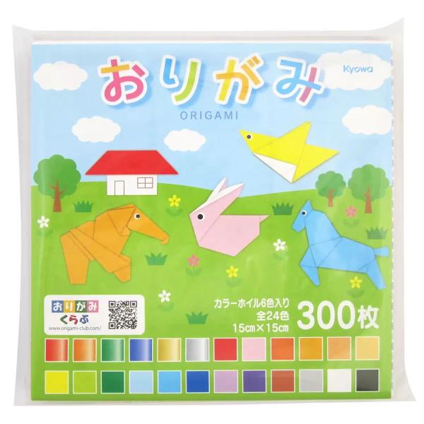 【2箱セット】おりがみ 24色 300枚 x 4 セット x 2箱