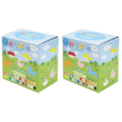 【2箱セット】おりがみ 24色 300枚 x 4 セット x 2箱