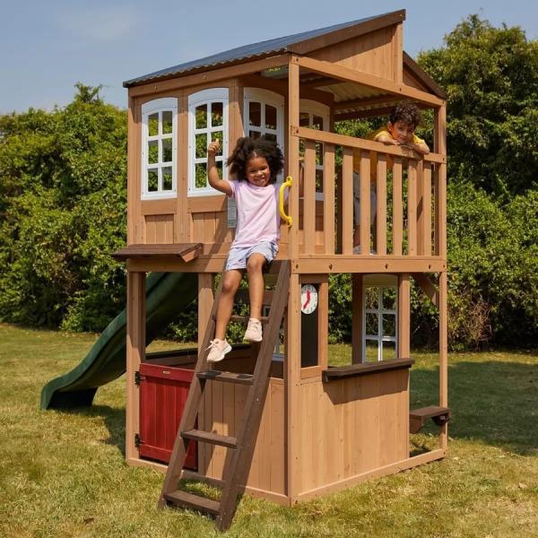 シダーサミット ロフティハイツ プレイハウス Cedar Summit by KidKraft Lofty Heights Playhouse