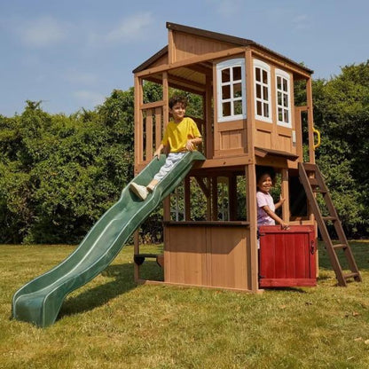 シダーサミット ロフティハイツ プレイハウス Cedar Summit by KidKraft Lofty Heights Playhouse