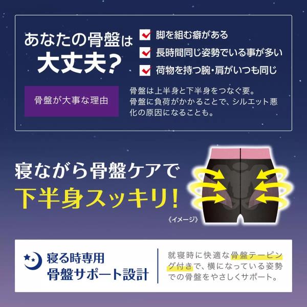 メディキュット ボディシェイプ 寝ながらスパッツ 骨盤サポート付き / Mサイズ 2個パック