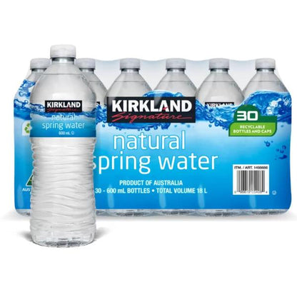 ミネラルウォーター カークランドシグネチャー　スプリングウォーター 600ml x 30本 水