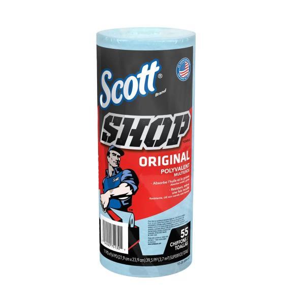 【2個セット】Scott Shop Towels　スコット ショップタオル ブルー 55枚 x 10 ロール