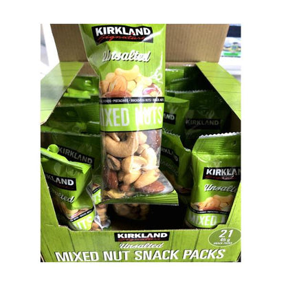 カークランドシグネチャー 無塩ミックスナッツ 45g x 21袋 Kirkland Signature