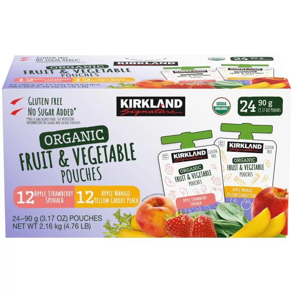 カークランドシグネチャー オーガニック フルーツアンドベジタブル 24パック Kirkland Signature Organic