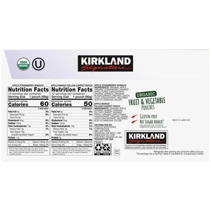 カークランドシグネチャー オーガニック フルーツアンドベジタブル 24パック Kirkland Signature Organic