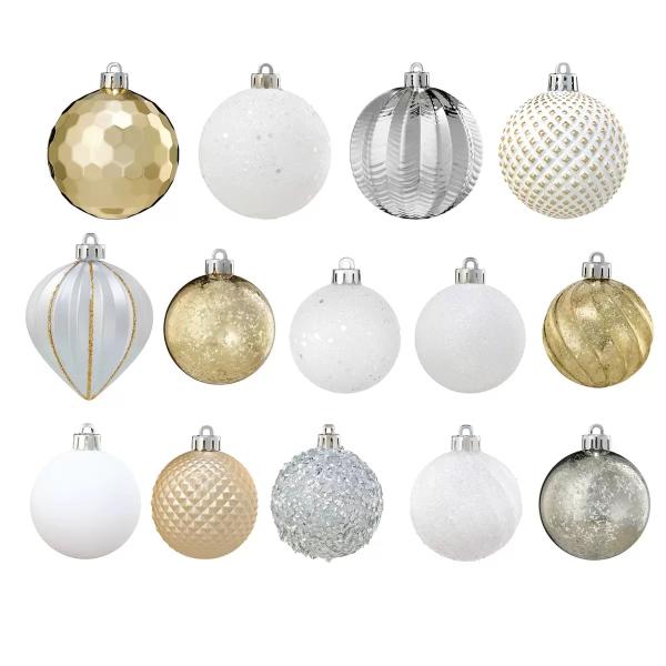 クリスマスオーナメント 78個セット メタリック　クリスマス　ツリー　飾り