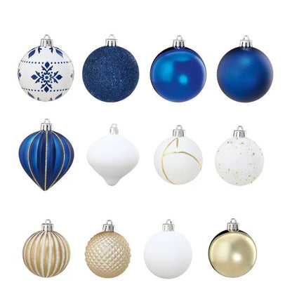 クリスマスオーナメント 78個セット ブルー / ゴールド　クリスマス　ツリー　飾り