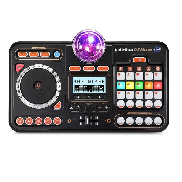 キディスター DJミキサー おもちゃのDJスクラッチパッド ミラーボール付き