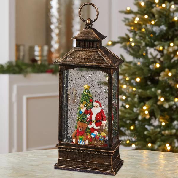 LEDライト付き ホリデーランタン サンタクロース　クリスマス
