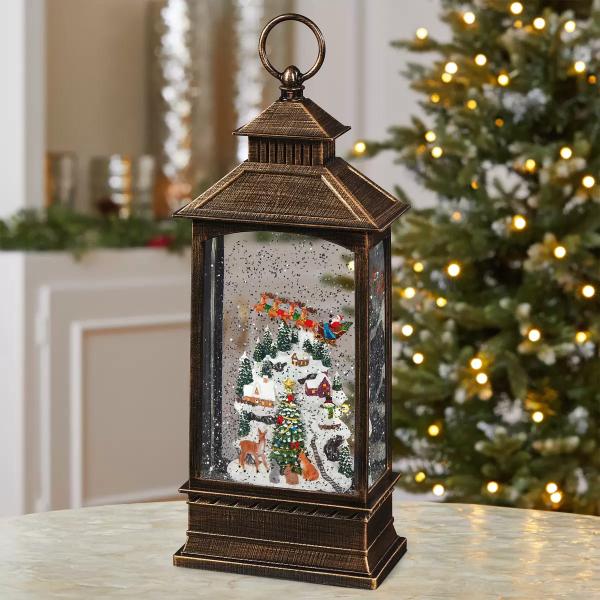 LEDライト付き ホリデーランタン ビレッジ　クリスマス