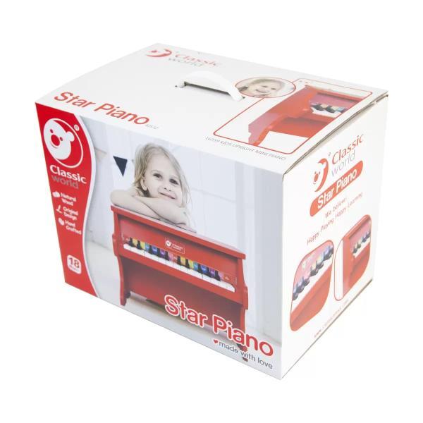 クラシックワールド アップライト スターピアノ/ミニピアノ レッド Kids Upright Mini Piano Red