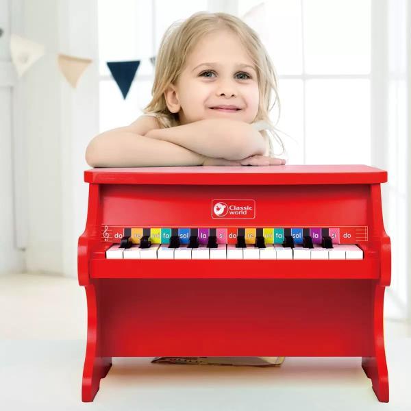 クラシックワールド アップライト スターピアノ/ミニピアノ レッド Kids Upright Mini Piano Red