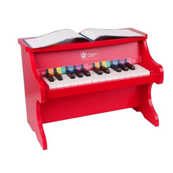 クラシックワールド アップライト スターピアノ/ミニピアノ レッド Kids Upright Mini Piano Red