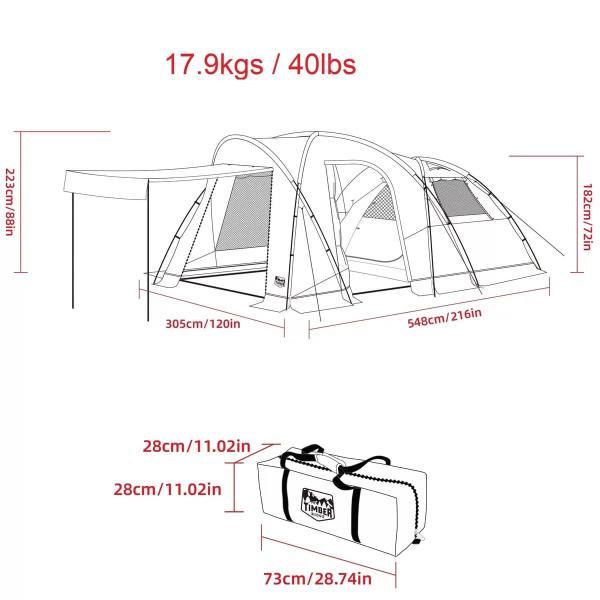 ティンバーリッジ 6人用ツールームテント　Timber Ridge